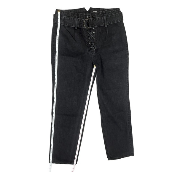 GRLFRND Solange Grommet Lace Up With Belt Black Jeans - Size 31 - Picture 11 of 15